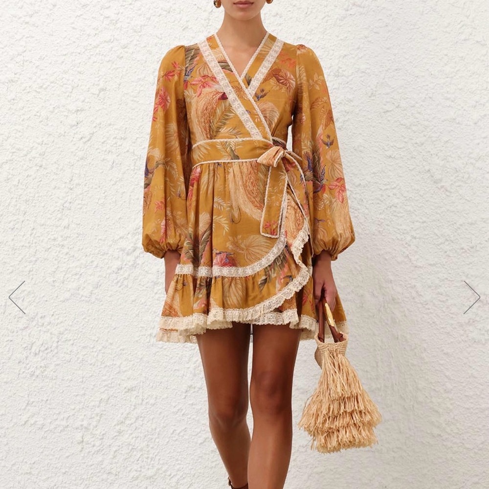 Zimmermann ASCENSION FRILL MINI DRESS sz 3 AU NEW $795 - Picture 6 of 17